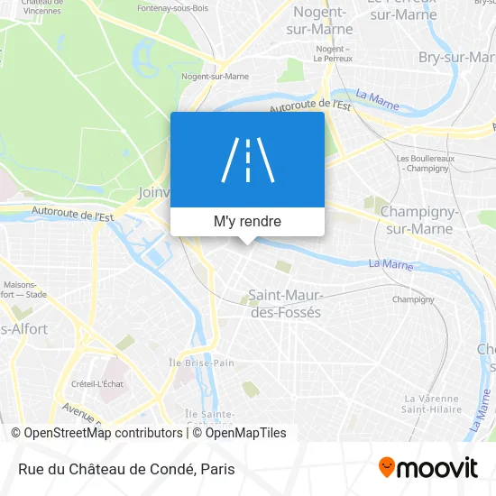 Rue du Château de Condé plan