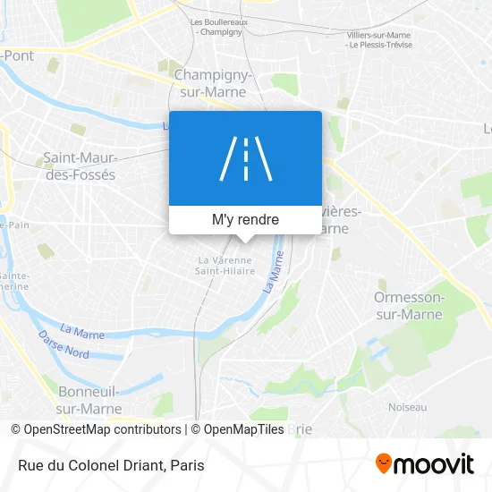 Rue du Colonel Driant plan