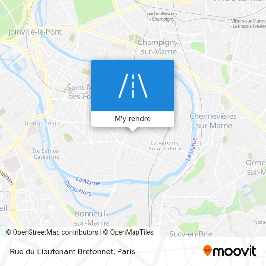 Rue du Lieutenant Bretonnet plan