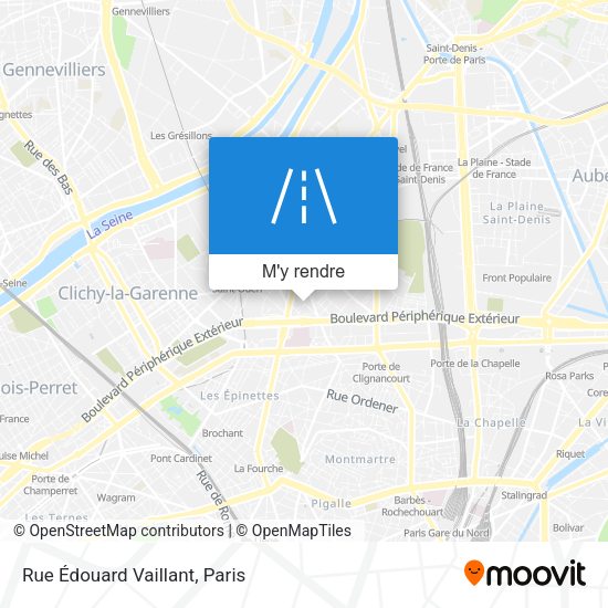 Rue Édouard Vaillant plan
