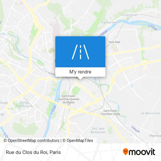 Rue du Clos du Roi plan
