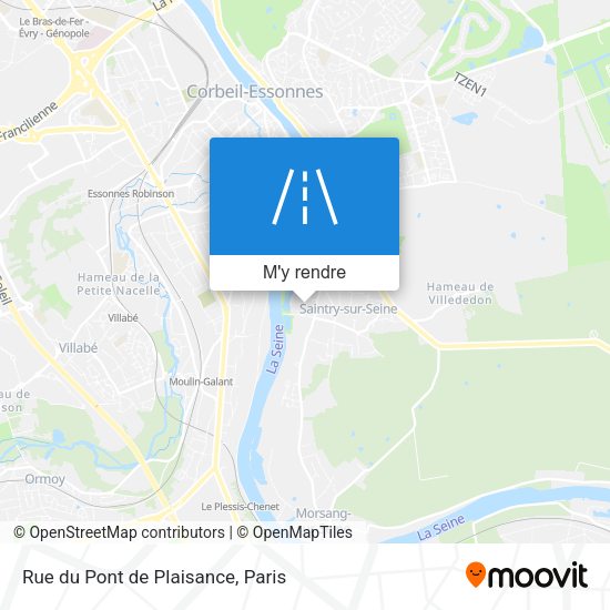 Rue du Pont de Plaisance plan