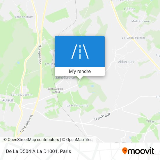 De La D504 À La D1001 plan