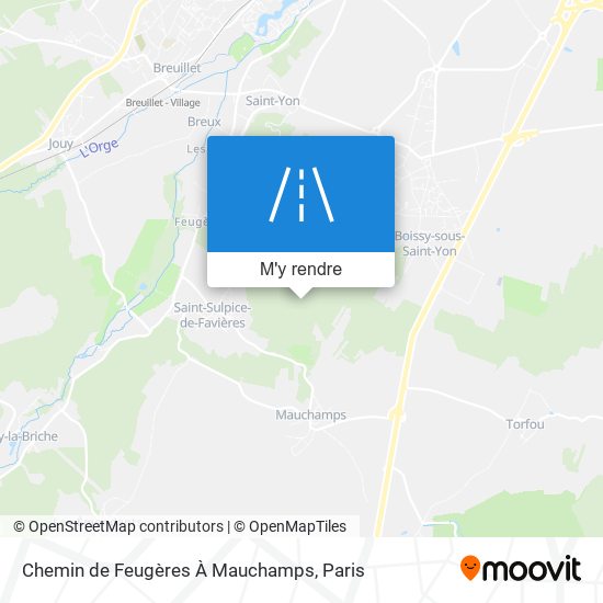 Chemin De Feugères À Mauchamps plan