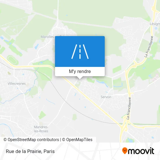 Rue de la Prairie plan