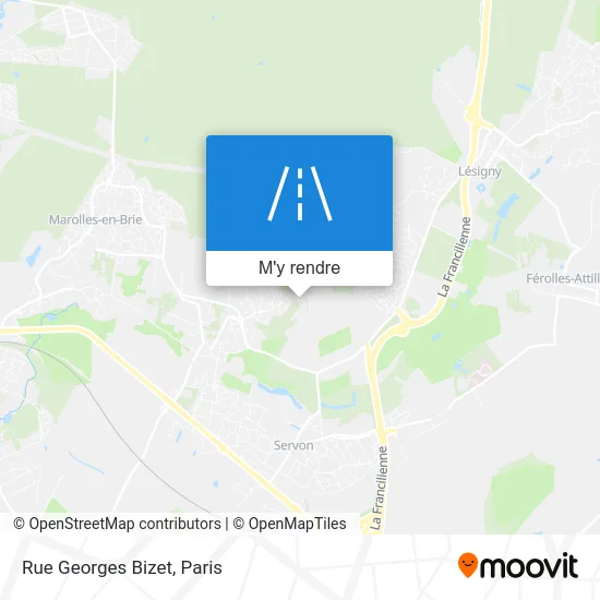 Rue Georges Bizet plan