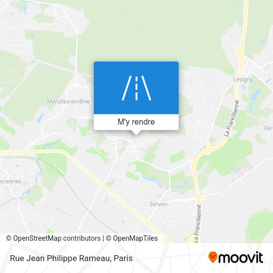 Rue Jean Philippe Rameau plan