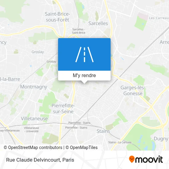 Rue Claude Delvincourt plan