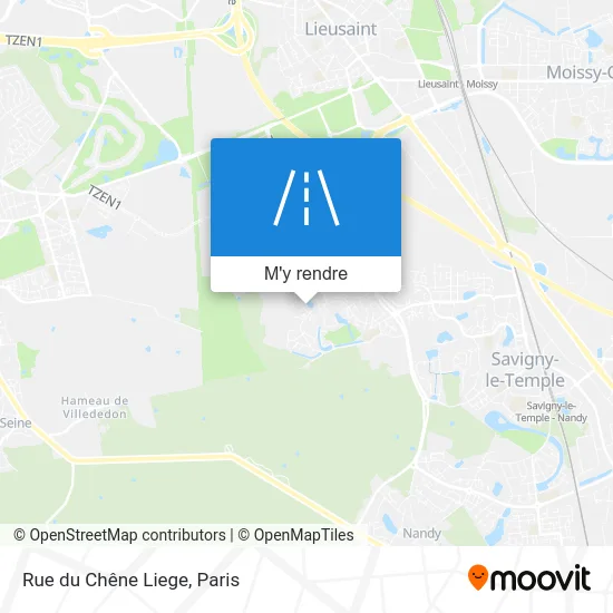 Rue du Chêne Liege plan