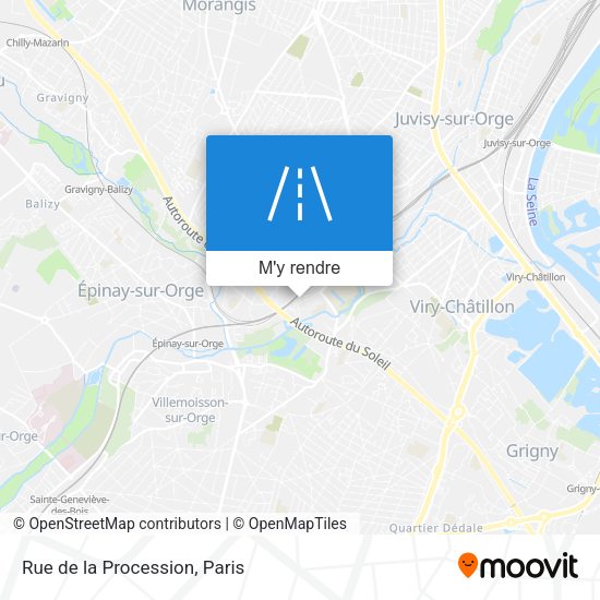 Rue de la Procession plan