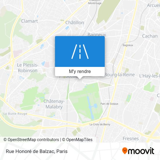 Rue Honoré de Balzac plan