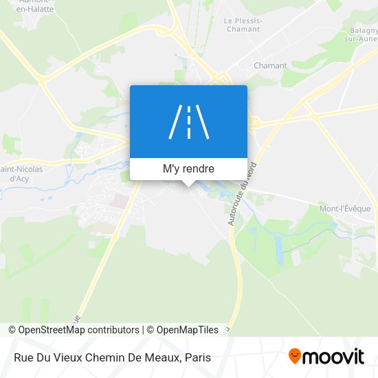 Rue Du Vieux Chemin De Meaux plan