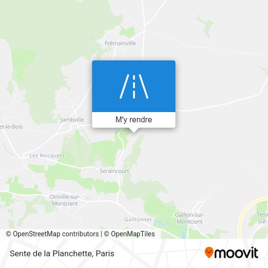 Sente de la Planchette plan
