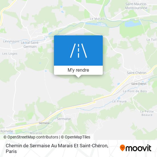 Chemin De Sermaise Au Marais Et Saint-Chéron plan