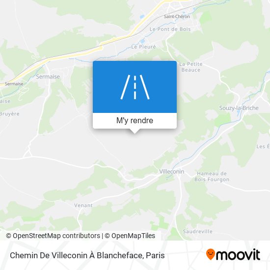 Chemin De Villeconin À Blancheface plan