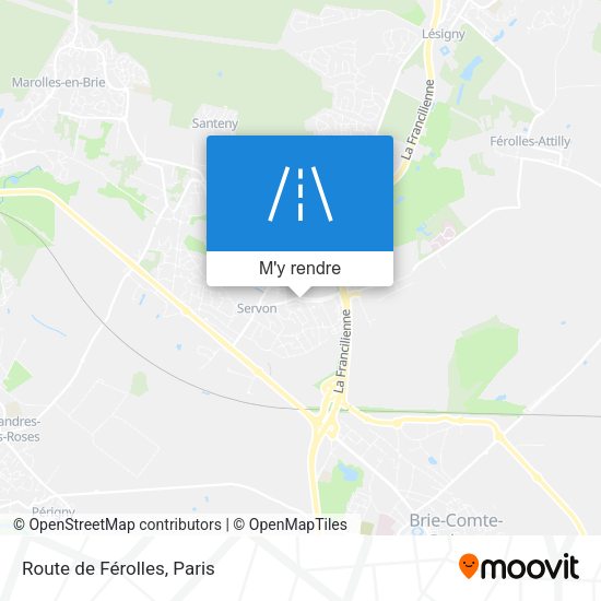 Route de Férolles plan
