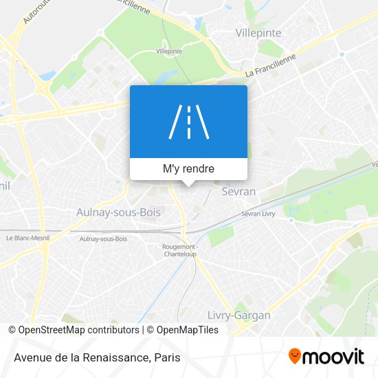 Avenue de la Renaissance plan