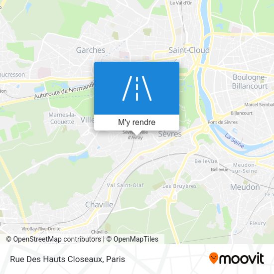 Rue Des Hauts Closeaux plan