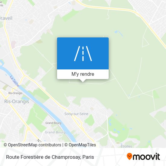 Route Forestière de Champrosay plan