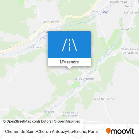 Chemin De Saint-Chéron À Souzy-La-Briche plan