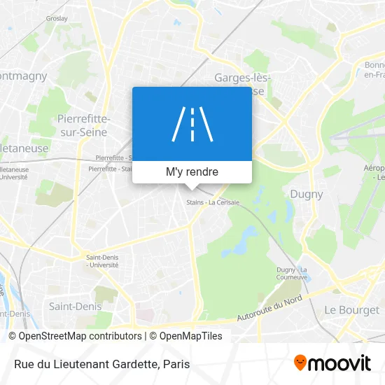 Rue du Lieutenant Gardette plan