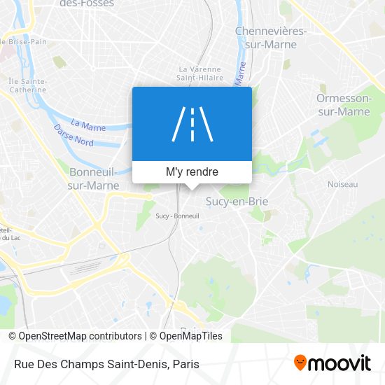 Rue Des Champs Saint-Denis plan