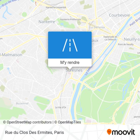 Rue du Clos Des Ermites plan