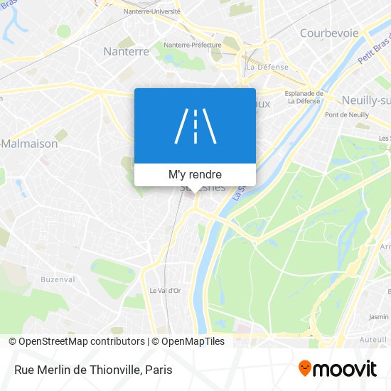 Rue Merlin de Thionville plan