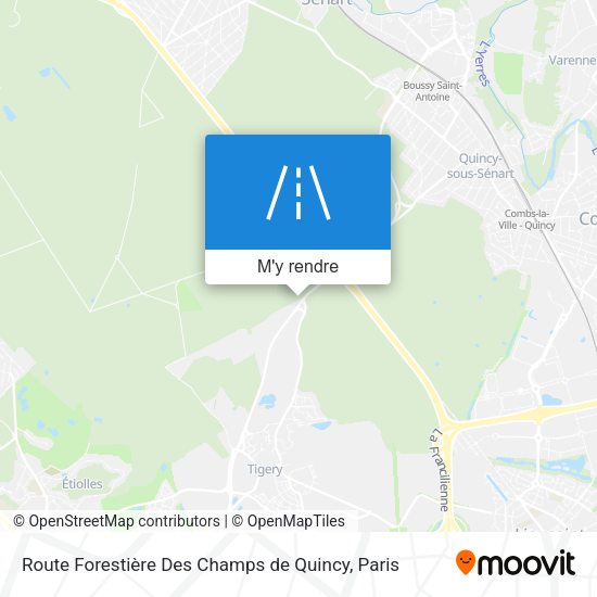 Route Forestière Des Champs de Quincy plan