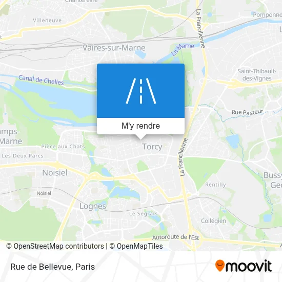 Rue de Bellevue plan