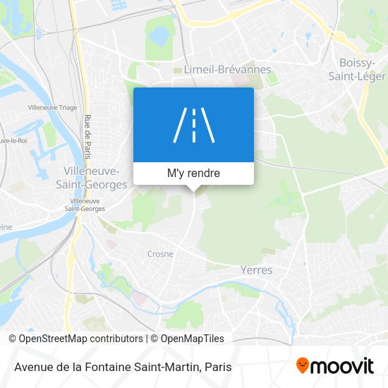 Avenue de la Fontaine Saint-Martin plan