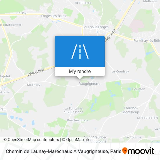 Chemin de Launay-Maréchaux À Vaugrigneuse plan