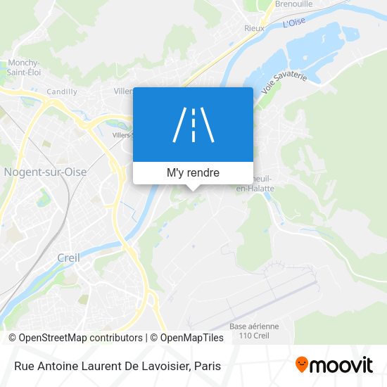 Rue Antoine Laurent De Lavoisier plan
