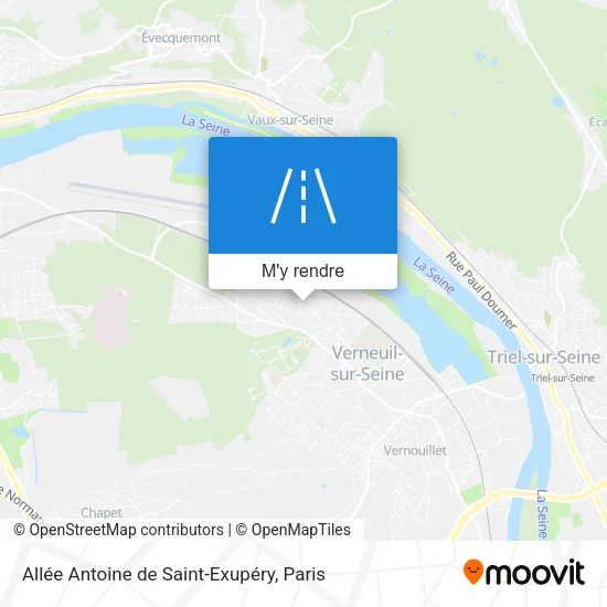 Allée Antoine de Saint-Exupéry plan