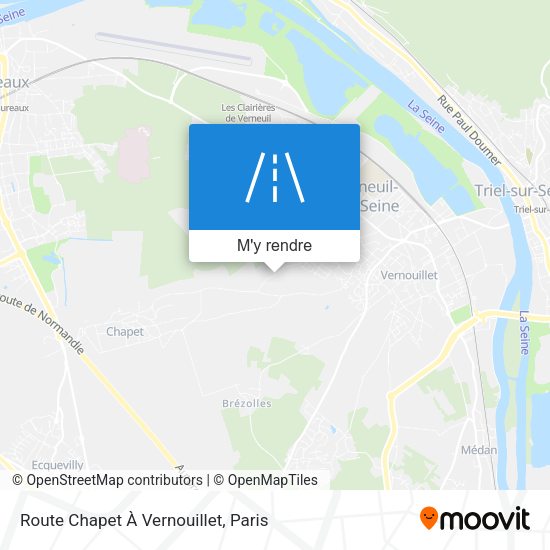 Route Chapet À Vernouillet plan