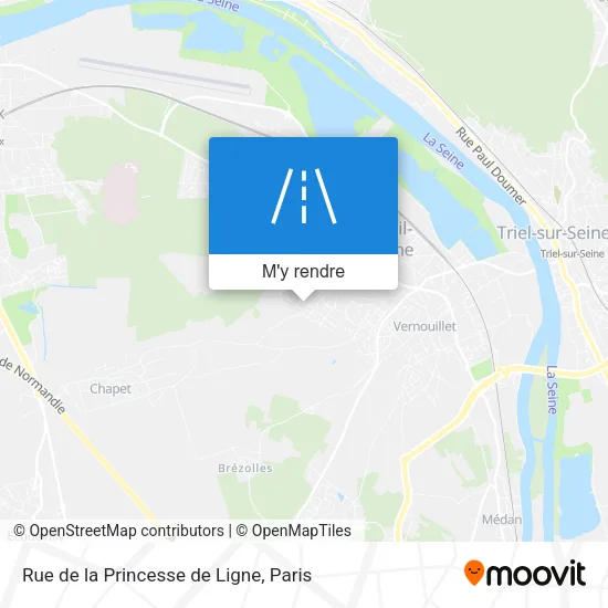 Rue de la Princesse de Ligne plan