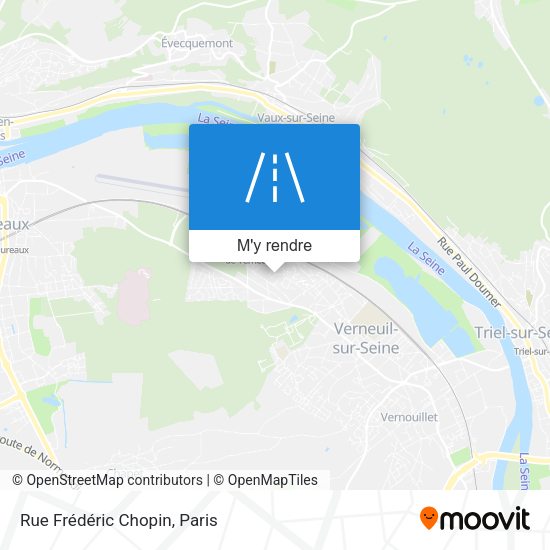 Rue Frédéric Chopin plan