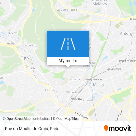 Rue du Moulin de Grais plan