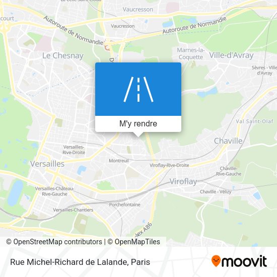 Rue Michel-Richard de Lalande plan