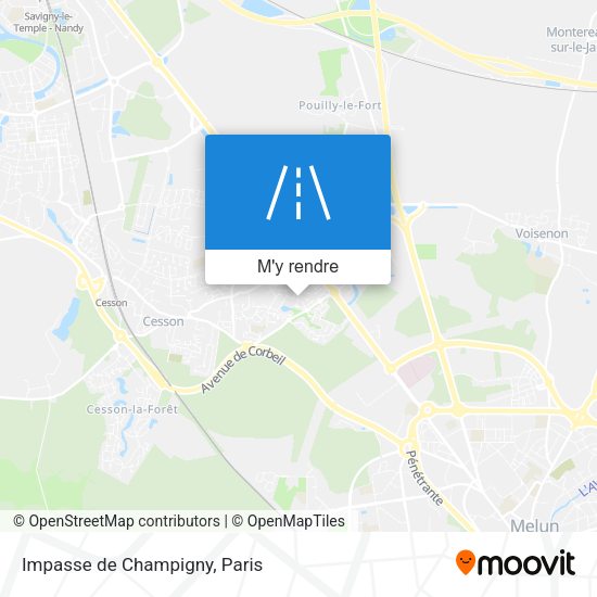 Impasse de Champigny plan