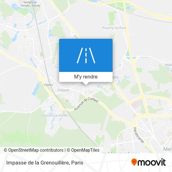 Impasse de la Grenouillère plan