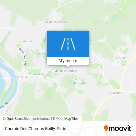 Chemin Des Champs Bailly plan