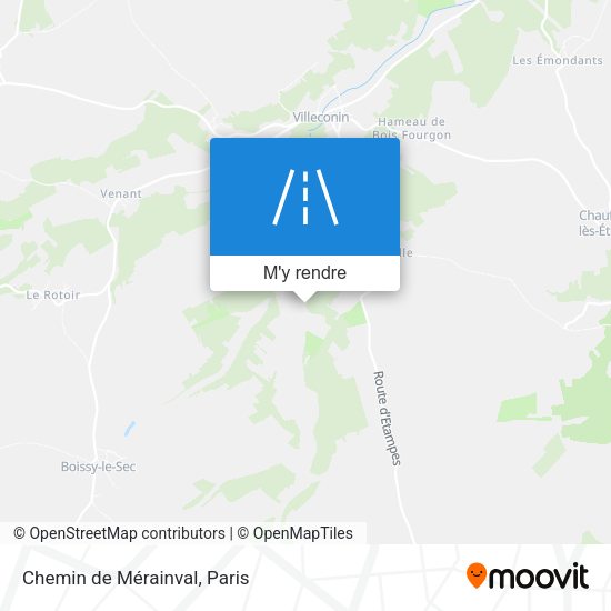 Chemin de Mérainval plan