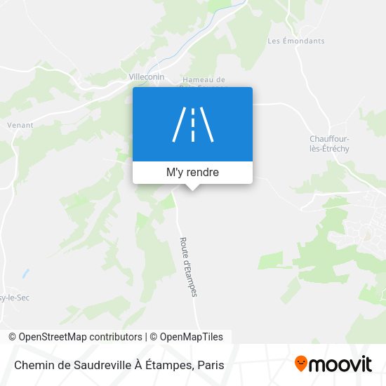 Chemin de Saudreville À Étampes plan