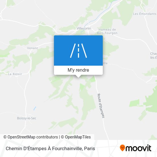 Chemin D'Étampes À Fourchainville plan