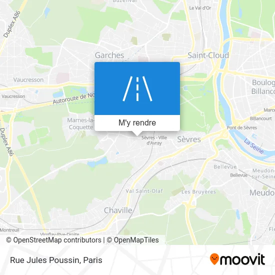 Rue Jules Poussin plan