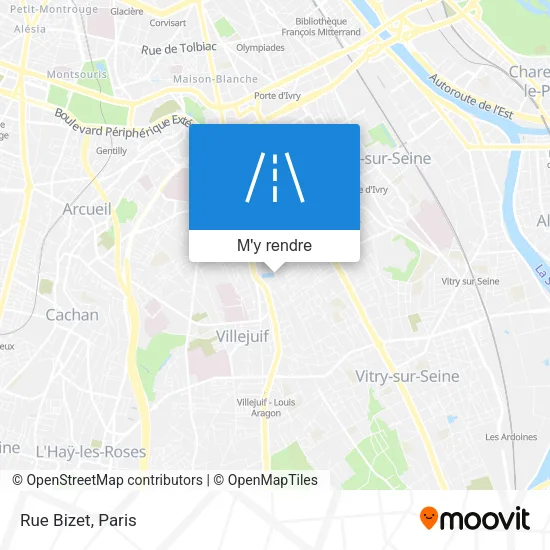 Rue Bizet plan