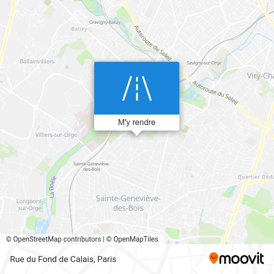 Rue du Fond de Calais plan