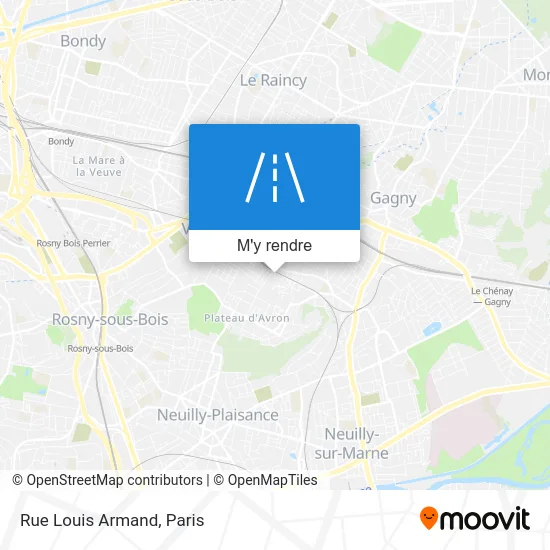 Rue Louis Armand plan