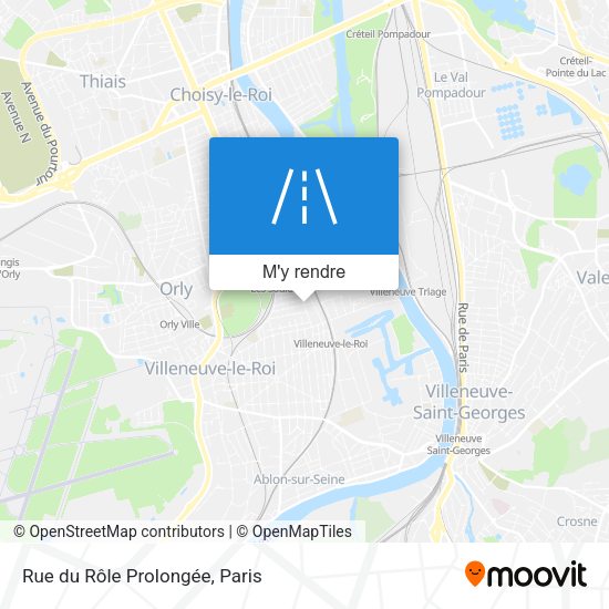Rue du Rôle Prolongée plan